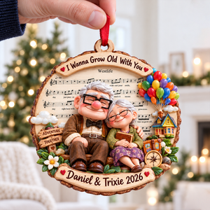 Love Is The Greatest Adventure Acrylic Ornament - Personalized Christmas Gifts For Couples 10huqn221026