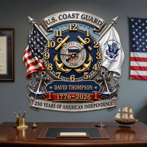 Pride of Veteran Wall Clock - Personalized Patriotic Gifts 04HUQN020626