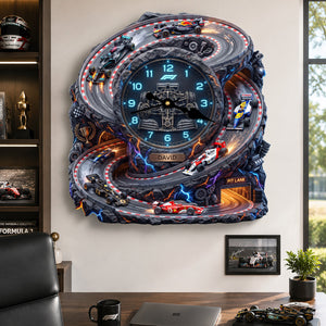 Hairpin Turn Wall Hanging Clock, Personalized Gifts For Speed Lovers 05qhdt240726