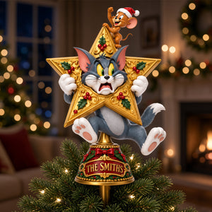 Playful Acrylic Christmas Tree Topper - Personalized Gifts For Christmas 06hadh121026