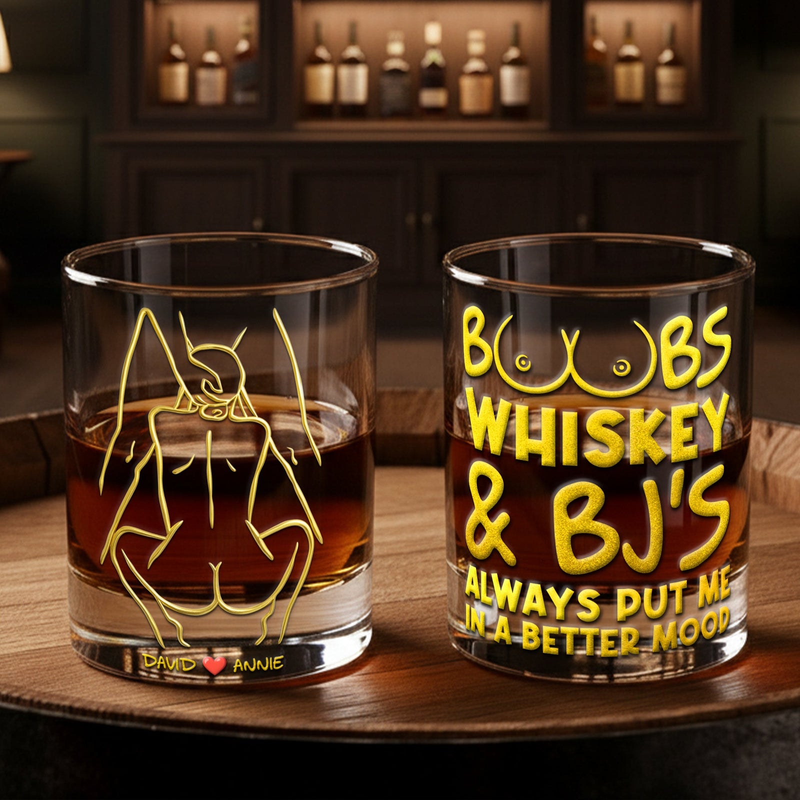 Couple's Best Mood Round Glass - Personalized Gifts For Couples 03NALU031225