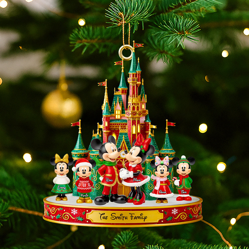 Magical Family Christmas Castle Ornament - Personalized Gifts For Family 04PGDT061025