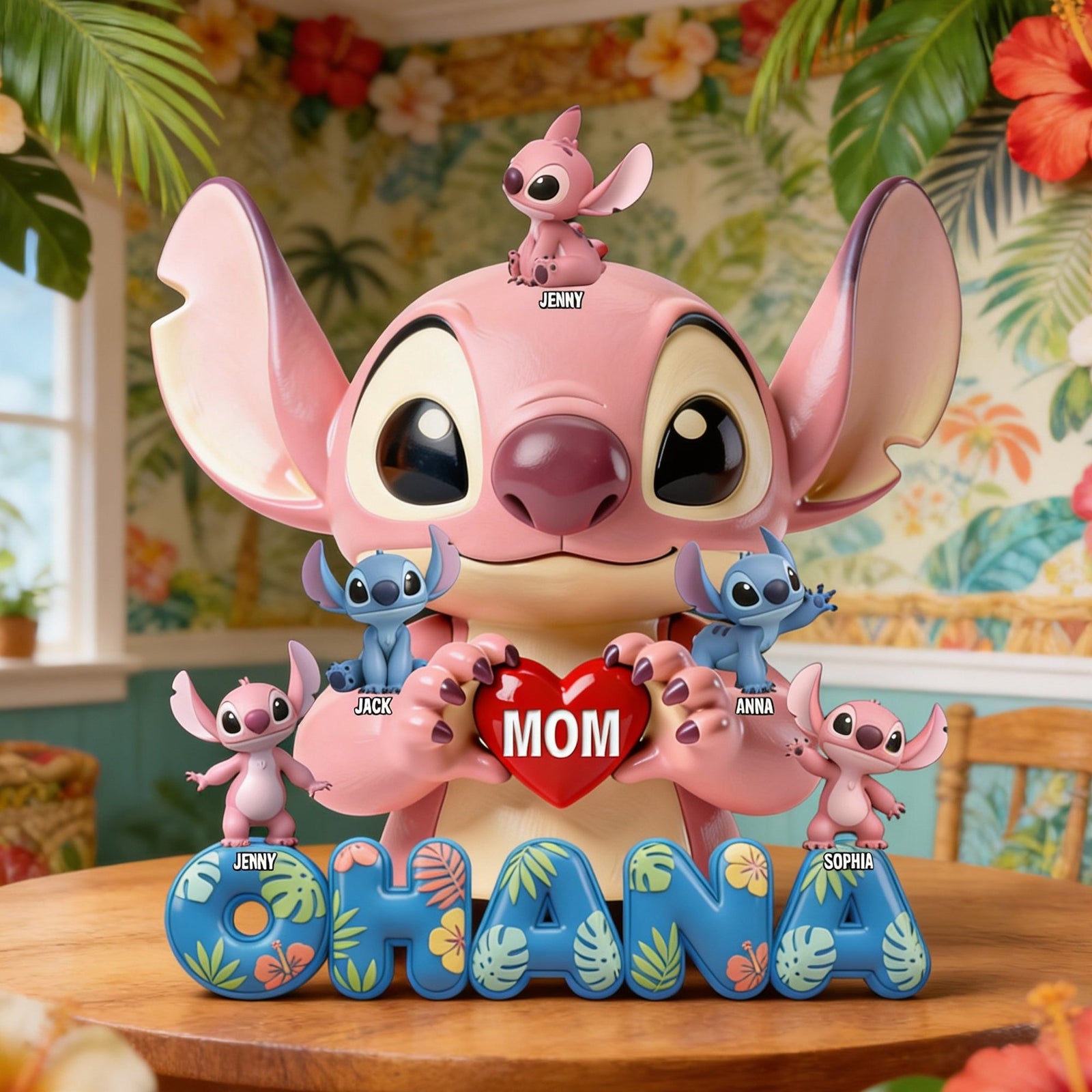 Cute Aliens Family Acrylic Plaque - Personalized Gifts For Mom 01natn070226