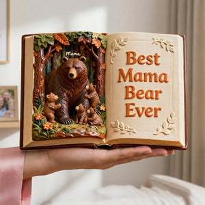 Mama Bear Acrylic Plaque - Personalized Gifts For Mom 01TOQN300126