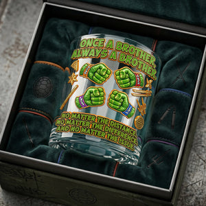 Unbreakable Brotherhood Round Glass - Personalized Gifts For Brothers 02NATA040626