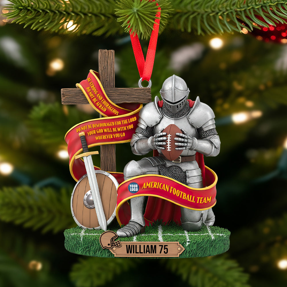 Personalized Gifts For Christians Christmas Football Ornament 01hutn131025