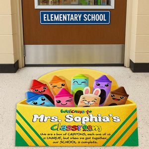 Colorful Crayon Box Doormat - Personalized Gifts For Teacher 06HULU220725