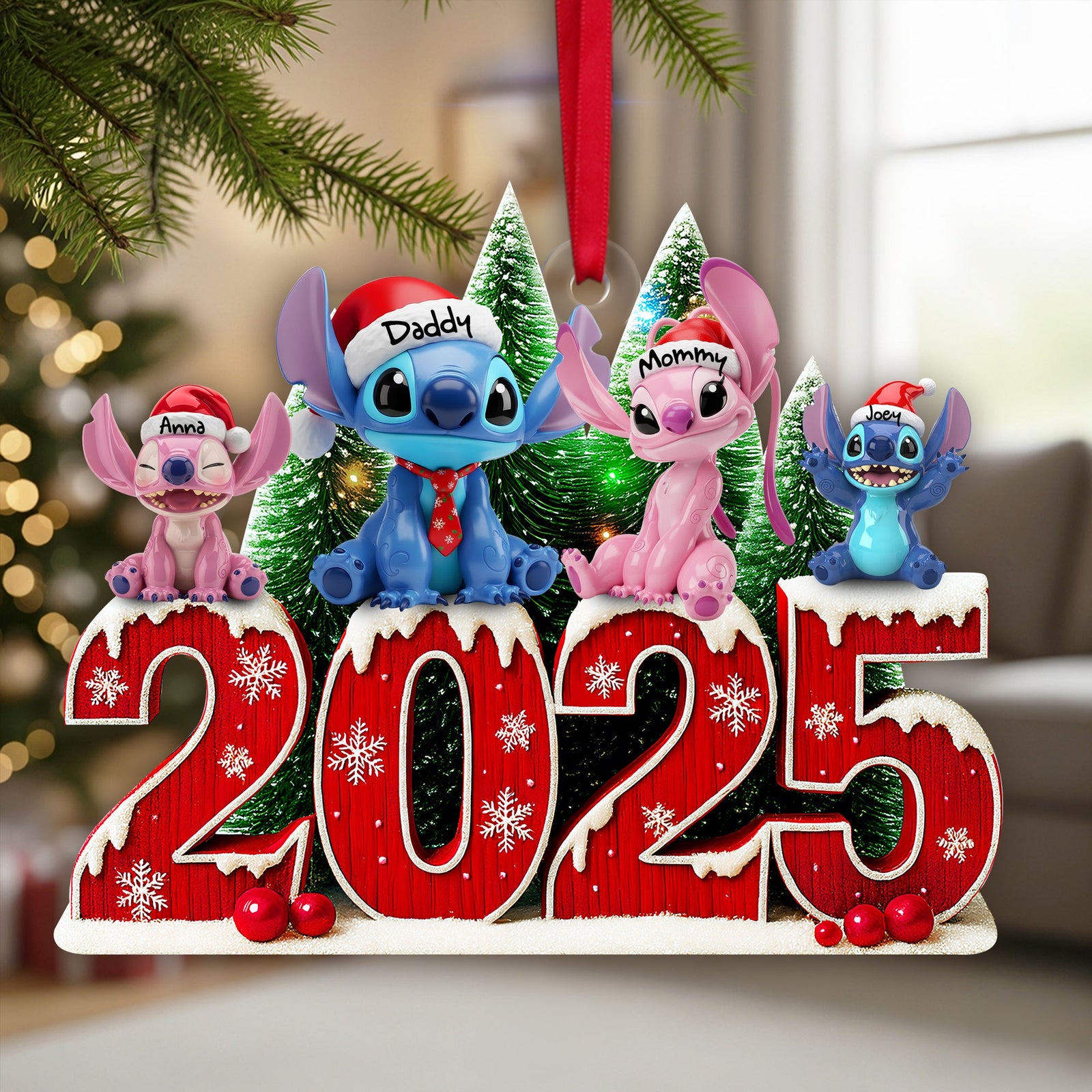 Adorable Alien Family Ornament - Personalized Christmas Gifts For Family 01OHLU040925