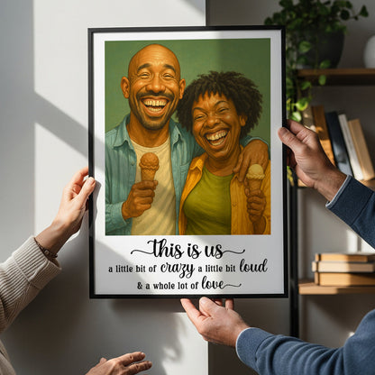 Custom Photo Gifts For Couple Caricature Canvas Print 04pgtn310725 - Poster & Canvas - GoDuckee