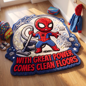 With Power Comes Clean Floors Doormat - Personalized Gifts 02tydt040826