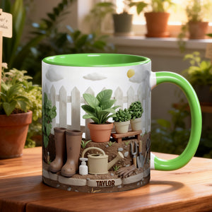 Gardening Scene Accent Mug – Personalized Gifts For Garden Lovers 03kilu080126