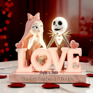 Spooky Couple Light Box Personalized Gifts For Couple 01PGLU091225