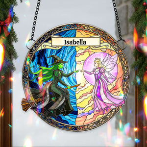 Light x Shadow Witch Suncatcher  - Personalized Gifts For Witch Lovers 05HYLU080825