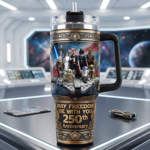 250th Anniversary Tumbler With Handle - Personalized Gifts 01TYTN110626