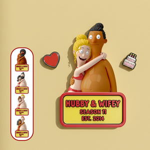 Hubby & Wifey Acrylic Fridge Magnet - Personalized Gifts For Couple 01namg091225