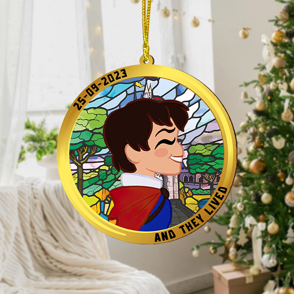 Personalized Gifts For Matching Couple Suncatcher Ornament 03natn250924 - Ornament - GoDuckee
