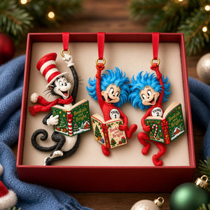 Whimsical Bookish Christmas Acrylic Ornament - Personalized Christmas Gifts For Reading Lovers 03padh101026