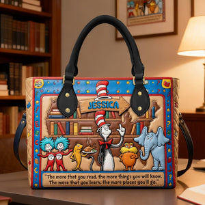 Reading Leather Bag - Personalized Gifts For Book Lover Teacher Leather Bag 05PALU060226
