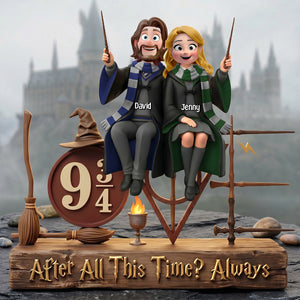 Fantasy Wizard Couple Acrylic Plaque - Personalized Gifts For Couple 02natn300526
