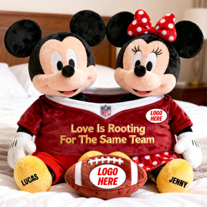 Couple American Football Custom Shape Pillow - Personalized Gifts For Couple 05natn191225