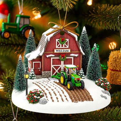 Tractor House Ornament Christmas Personalized Gifts for Tractor Lovers 01TGDT090825