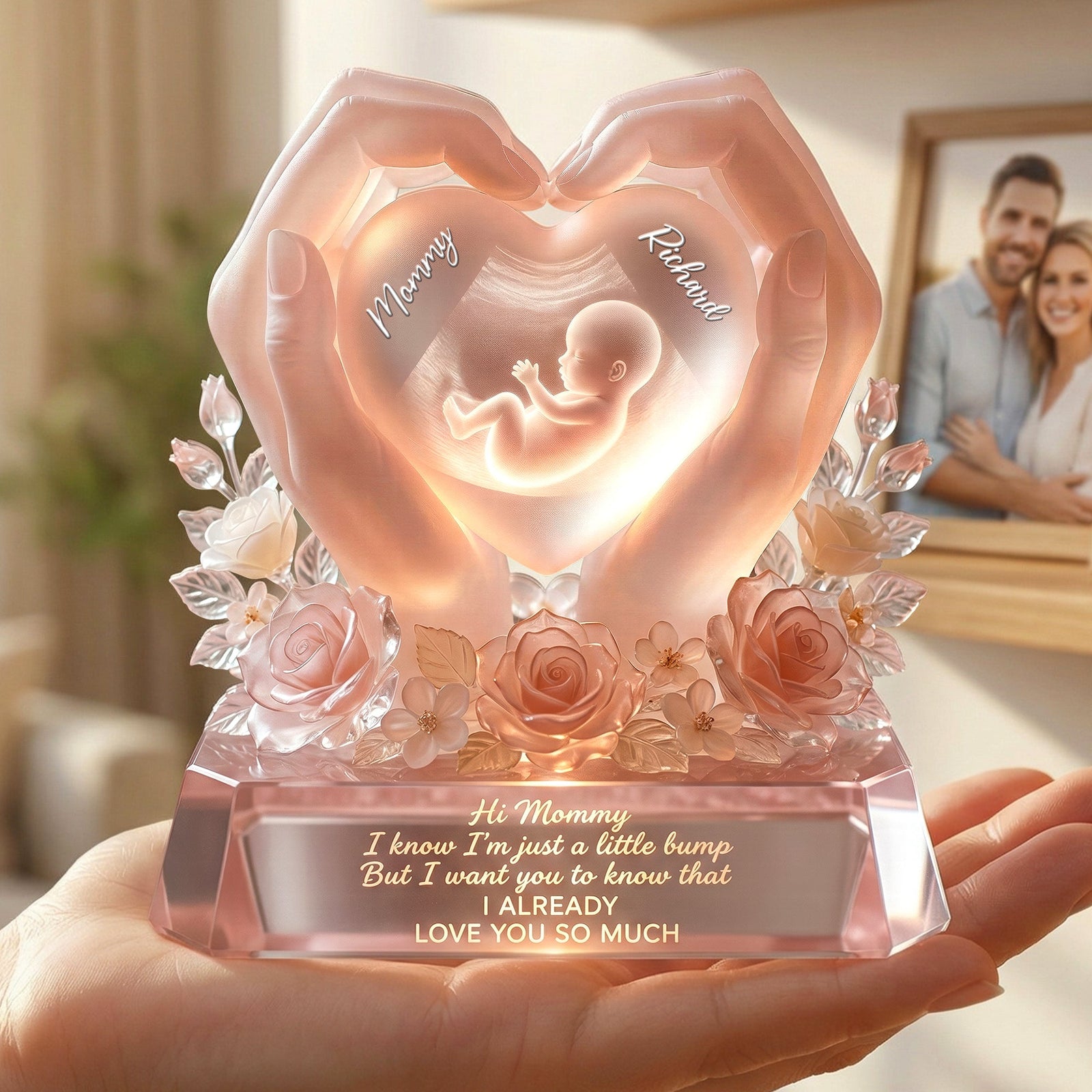 Baby Bump Love Mother Acrylic Plaque - Personalized Gifts For Mothers 01paqn030326