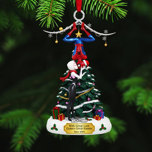 Personalized Gifts For Christmas, Cheeky Kissing Couple Acrylic Ornament 03nata061025
