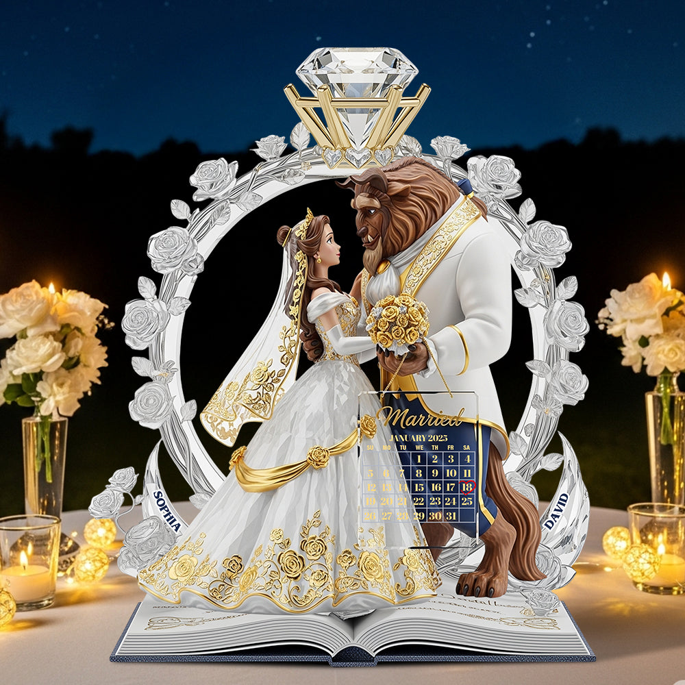 Fairy Tale Romantic Couple Acrylic Plaque Personalized Gifts For Couple 03TGDT130625-Homacus
