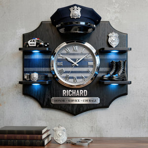 Police Appreciation Acrylic Clock – Personalized Gifts For Police Officers 01toqn271225