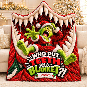 Put Teeth On A Blanket - Personalized Christmas Gifts Wearable Blanket Hoodie 06hadt161026