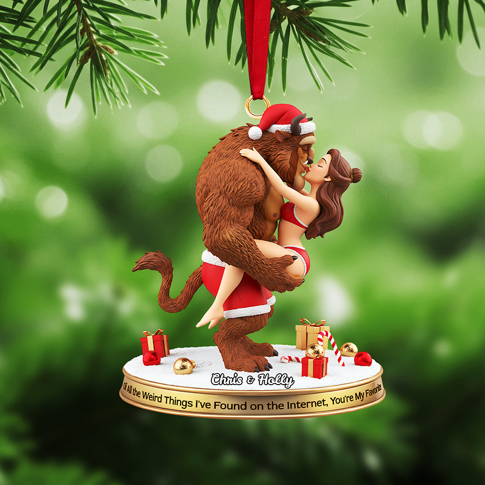 Christmas Romance Couple Ornament Personalized Gifts For Couple 02OHTA111025