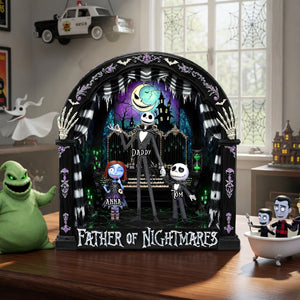 Spooky Dad And Kids Acrylic Plaque - Personalized Gifts For Dads 02tylu130526