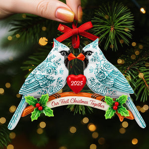 Couple Cardinal Toile de Jouy Ornament - Personalized Gifts For Couple 02pgta060925