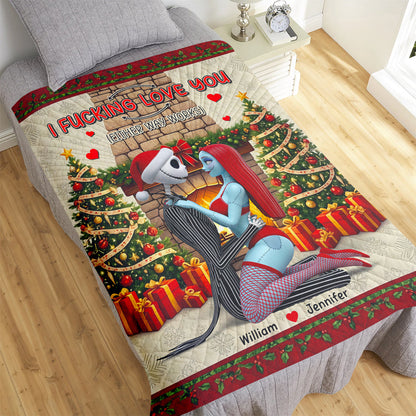 Naughty Couple Blanket - Personalized Christmas Gifts For Couple 03naqn180925