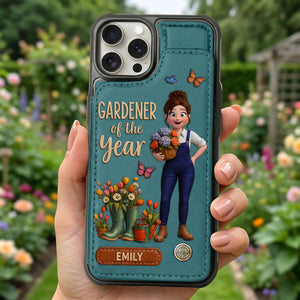 Garden Girl Leather Flip Wallet Phone Case - Personalized Gifts For Garden Lovers 01natn020626