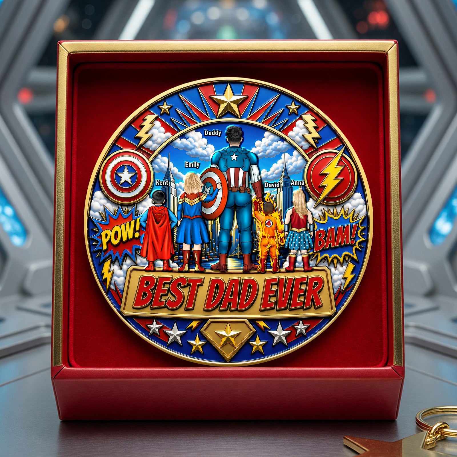 Best Dad Ever Printed Metal Coin - Personalized Gifts For Dads 02TOQN290426PA