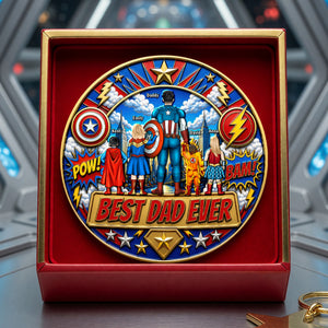 Best Dad Ever Printed Metal Coin - Personalized Gifts For Dads 02TOQN290426PA