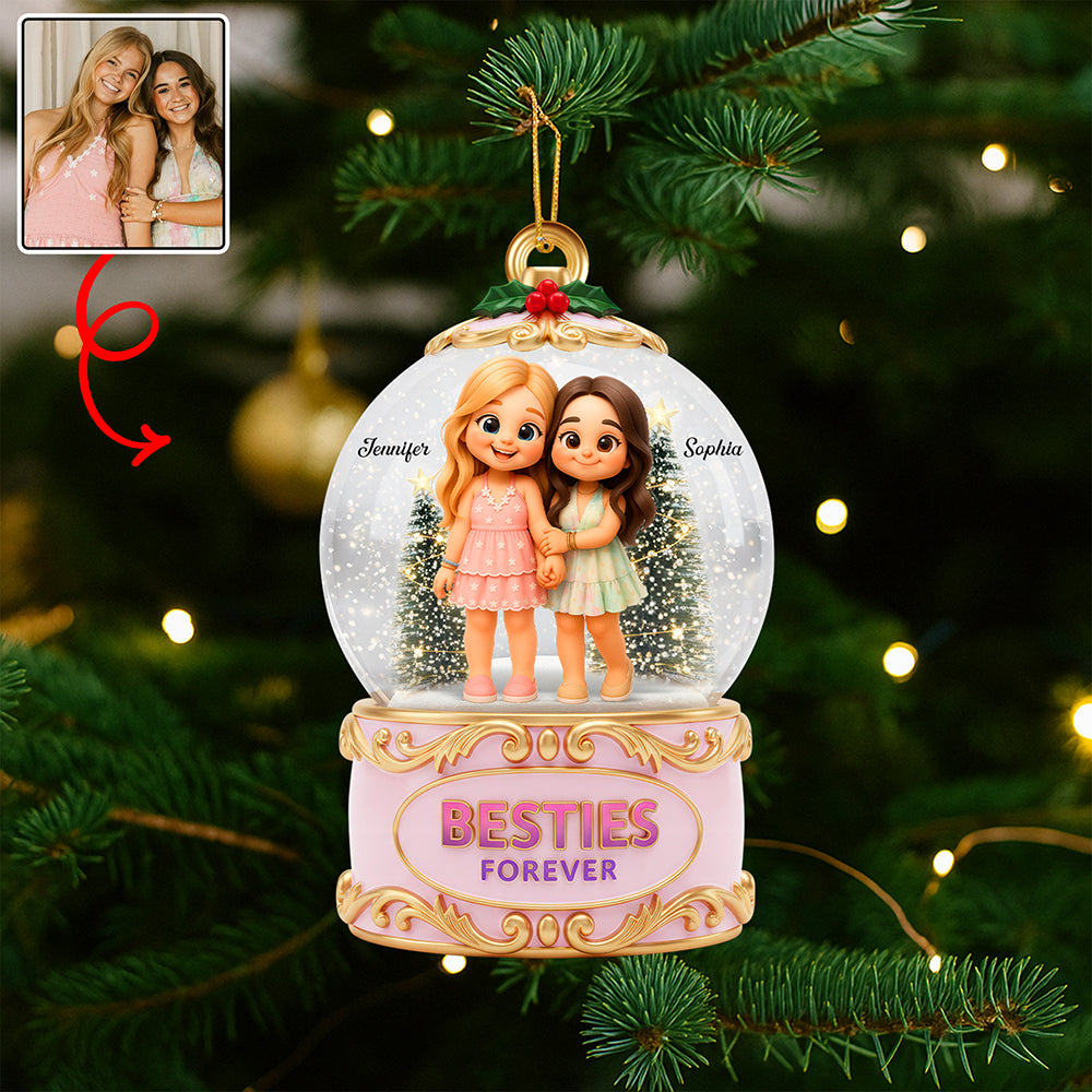 Holiday Besties Christmas Ornament - Custom Photo Gifts For Besties 01pgqn110925 - Ornament - GoDuckee