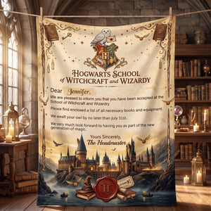 Enchanted Academy Blanket - Personalized Gift For Fantasy Lovers 04NAQN100826