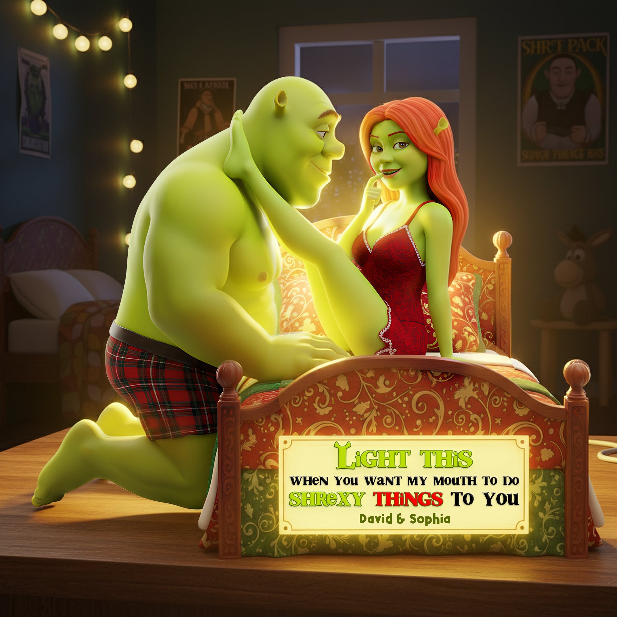 Naughty Couple Acrylic Light Box - Personalized Gifts For Couples 02KILU061125