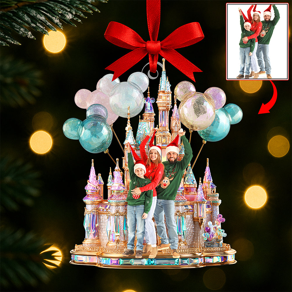 Festive Castle Christmas Ornament - Custom Photo Gifts For Family 02tgqn190825