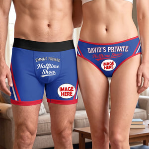 Matching Game Day Couple Men & Women Boxer Briefs - Personalized Gift For Sporty Couples 03HUTN120926