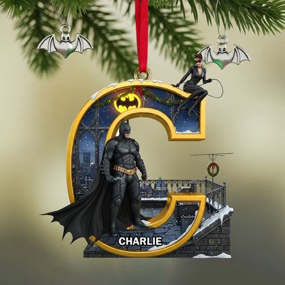 Shadow Wing Initials Christmas Ornament - Personalized Gifts For Fans 03OHLU050925