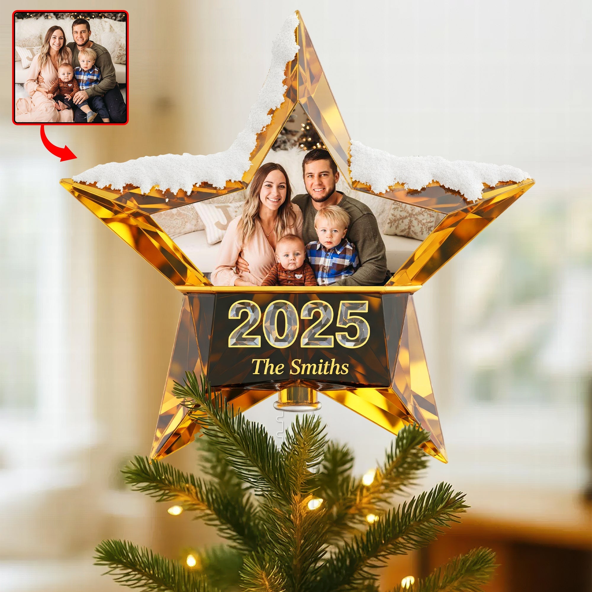 Funny Holiday Christmas Tree Topper - Custom Photo Gifts For Family 04pgqn191125