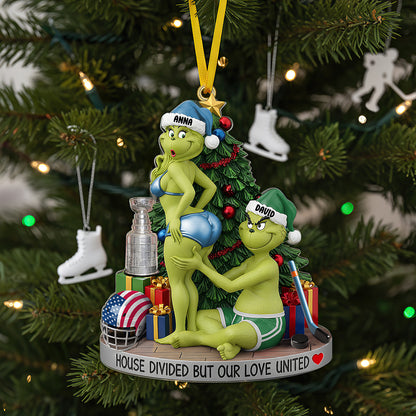Personalized Funny Gifts For Ice Hockey-loving Couple Christmas Ornament 02hutn250925