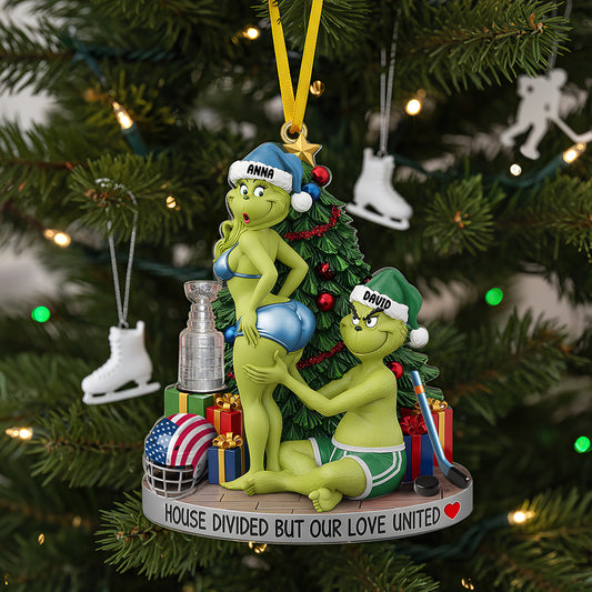 Personalized Funny Gifts For Ice Hockey-loving Couple Christmas Ornament 02hutn250925
