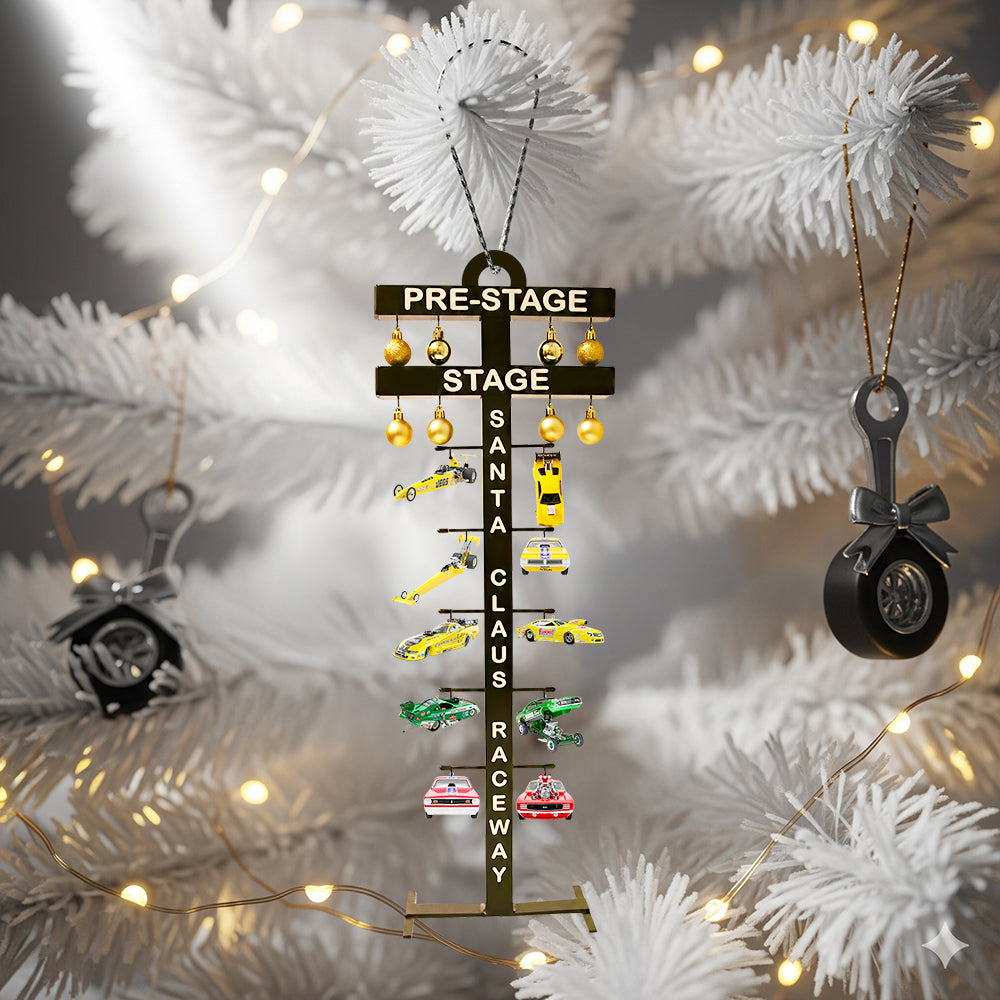 Racing Christmas Tree Ornament Personalized Gift For Car Lovers 01QHDT130925