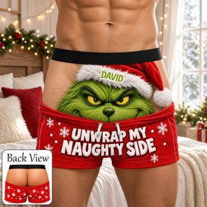 Naughty Christmas Men's Boxers - Personalized Gifts For Him 02ohtn211026