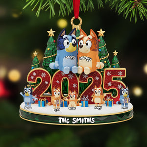 Family Crystal Custom Shape Acrylic Ornament, Personalized Gifts For Christmas 05pgta241025