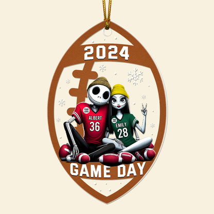 Personalized Gifts For Couple Love Football Acrylic Ornament 07ACQN121024 - Ornament - GoDuckee